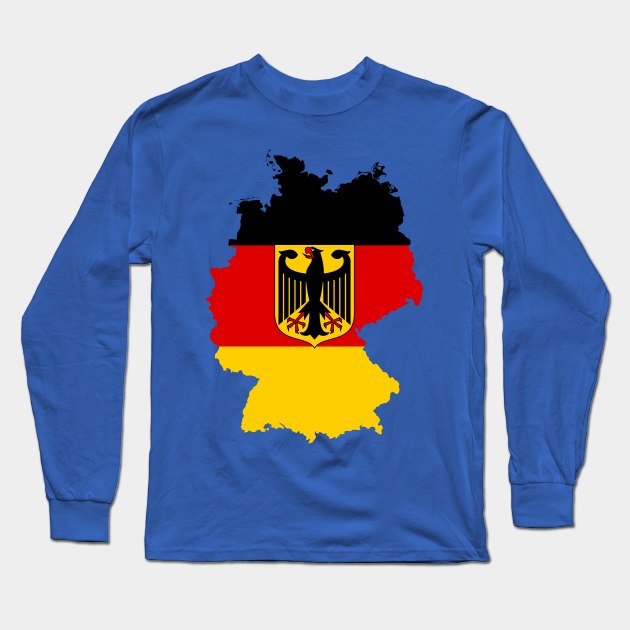 Germany Map Long Sleeve T-Shirt by Historia